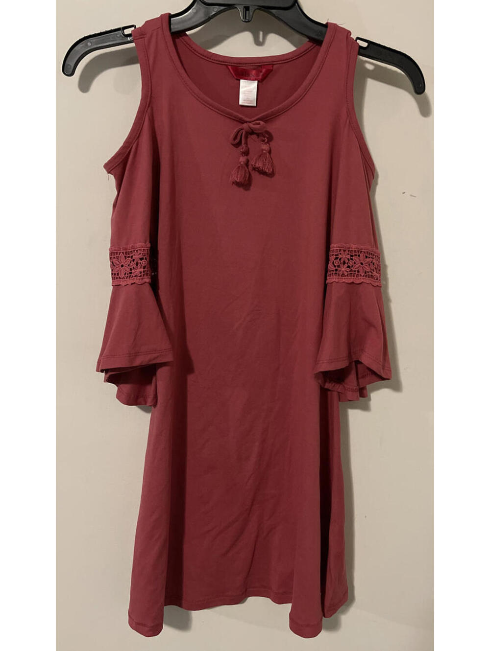 1st Kiss Girls Size 10/12 Pink Cold Shoulder Knee Length Dress! A2396